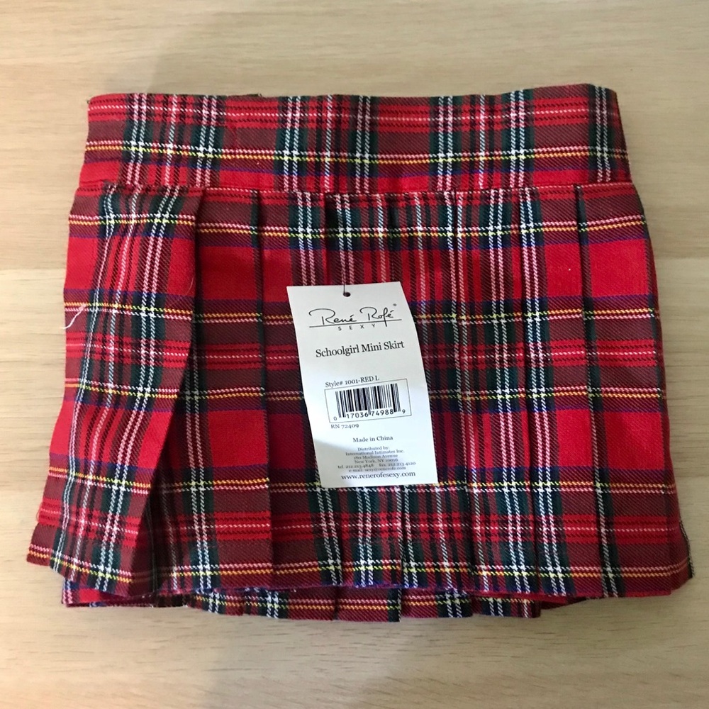 Sexy Rene Rofe Schoolgirl Mini Skirt NWT